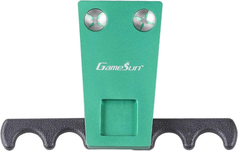GAMESUN 6 In 1 Portable Weighted Pool Cue Holder, chalk holder, billiard cue tip tool, Green - Image 1